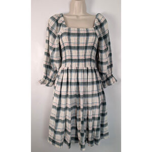 Madewell Womens Lucie Smocked Bodice Mini Dress XS NWT Peasant Milkmaid Coquette